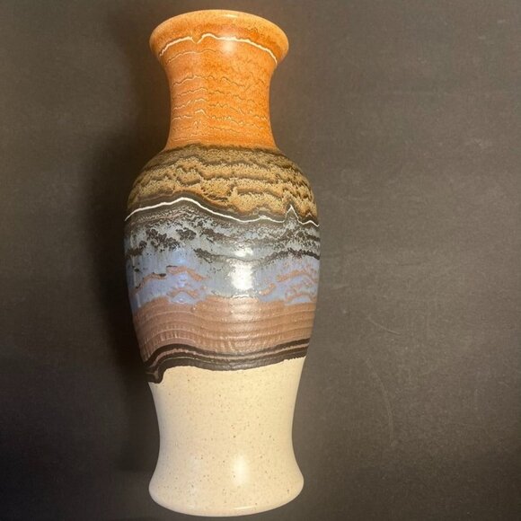 Vintage Royal Haeger Mid-Century Modern Earth Tones Lava Drip Glaze Vase USA - Picture 4 of 6